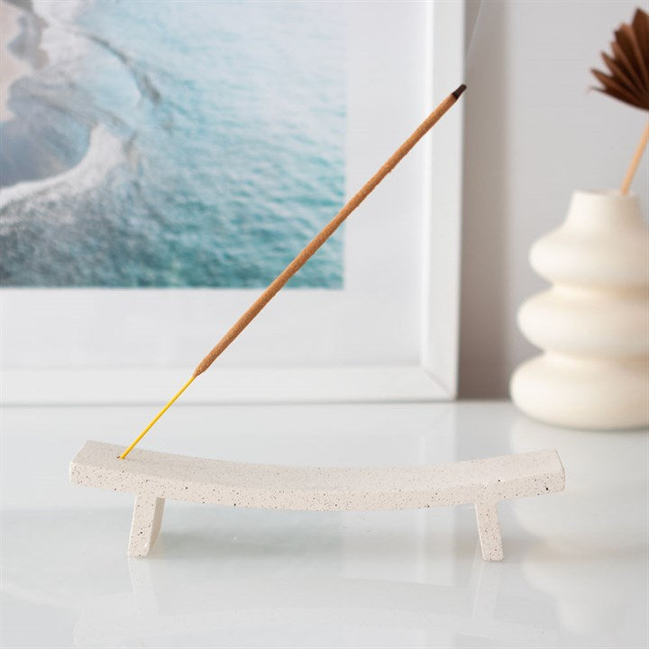 Cream Speckle Incense Ash Catcher – Modern Ritual Stick Holder