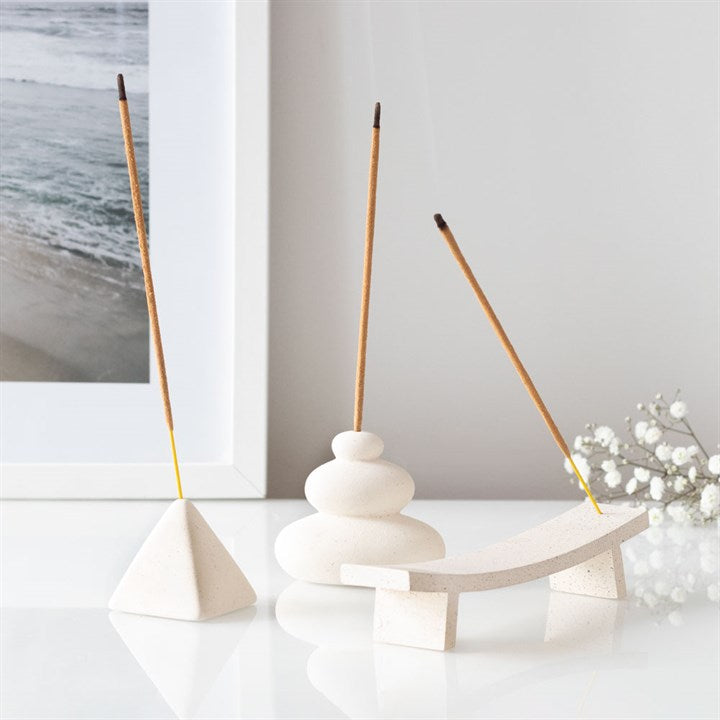 Cream Speckle Incense Ash Catcher – Modern Ritual Stick Holder