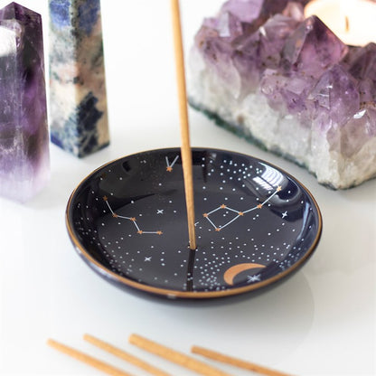 Celestial Constellation Incense Holder – Gold Foil Ritual & Décor Dish