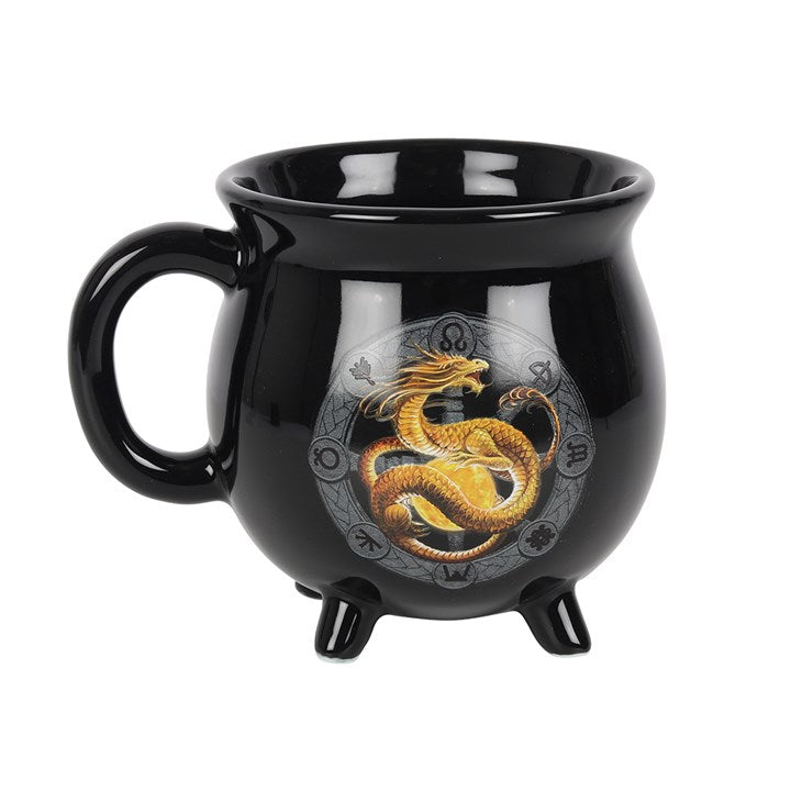 Litha Cauldron Mug – Dragons of the Sabbats, Colour-Changing Design