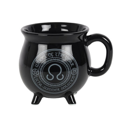 Litha Cauldron Mug – Dragons of the Sabbats, Colour-Changing Design