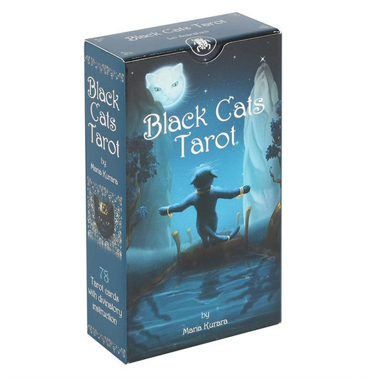 Black Cats Tarot Deck – 78-Card Divination Set by Maria Kurara