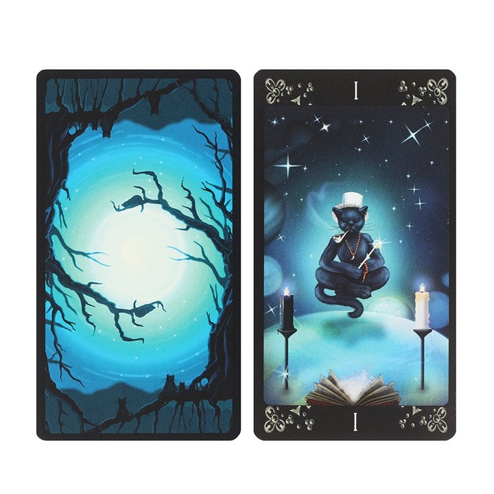Black Cats Tarot Deck – 78-Card Divination Set by Maria Kurara
