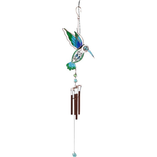 Blue-Green Hummingbird Windchime – Joy, Lightness & Spiritual Message