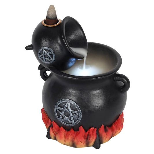Pouring Cauldrons Backflow Incense Burner – Pentagram Ritual Smoke Fountain