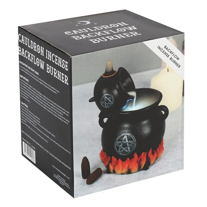 Pouring Cauldrons Backflow Incense Burner – Pentagram Ritual Smoke Fountain