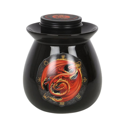 Anne Stokes Beltane Dragon Oil Burner & Musk Wax Melt Gift Set – Dragons of the Sabbat