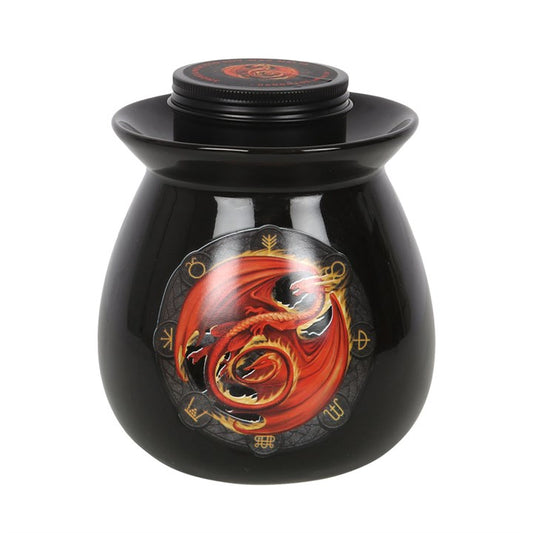 Anne Stokes Beltane Dragon Oil Burner & Musk Wax Melt Gift Set – Dragons of the Sabbat