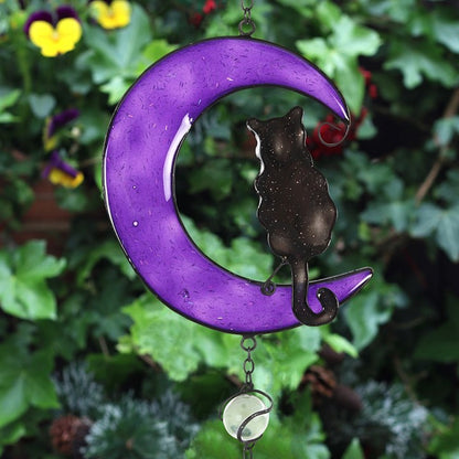 Black Cat Windchime – Mystical Familiar Symbol of Protection, Intuition & Magick | Handcrafted Ethical Décor