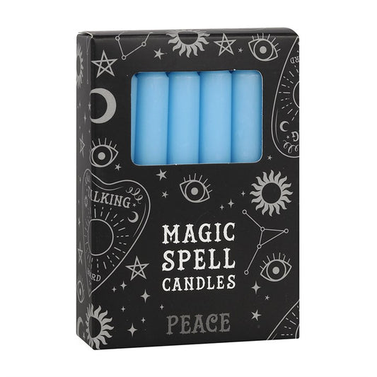 Tranquility & Healing Ritual Candle Kit – 12 Light Blue Spell Candles
