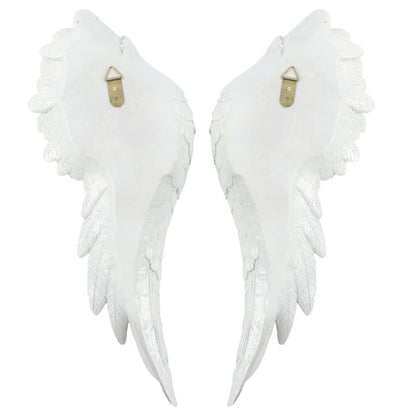 Large White Glittered Angel Wings Wall Décor – For Protection, Guidance & Serenity