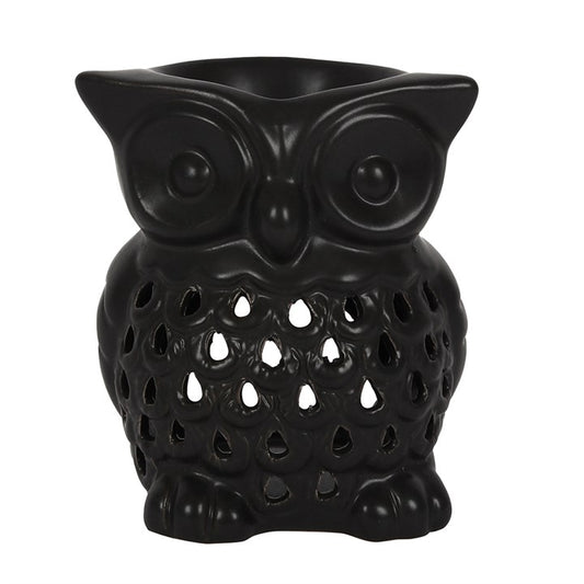 Black Owl Oil Burner – Ceramic Wax Melt & Fragrance Oil Burner for Intuition & Protection