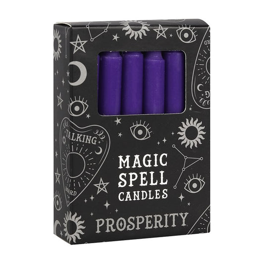 Prosperity & Ambition Ritual Candle Set – 12 Purple Spell Candles