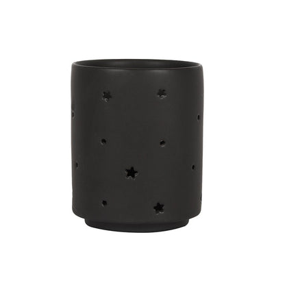 Black Ceramic Triple Moon Tealight Holder – For Lunar Rituals & Feminine Power