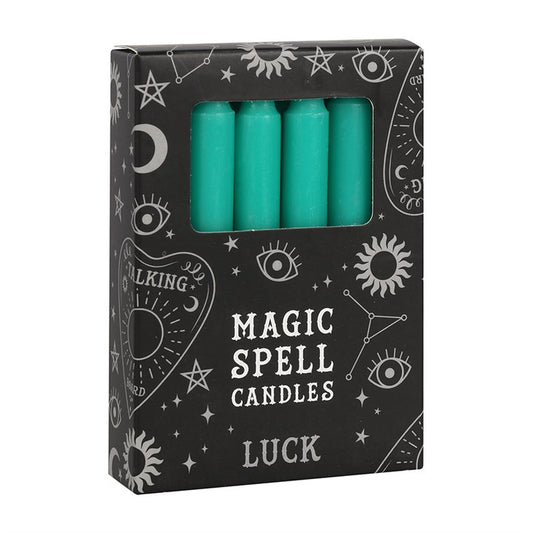 Prosperity & Luck Ritual Candle Kit – 12 Green Spell Candles