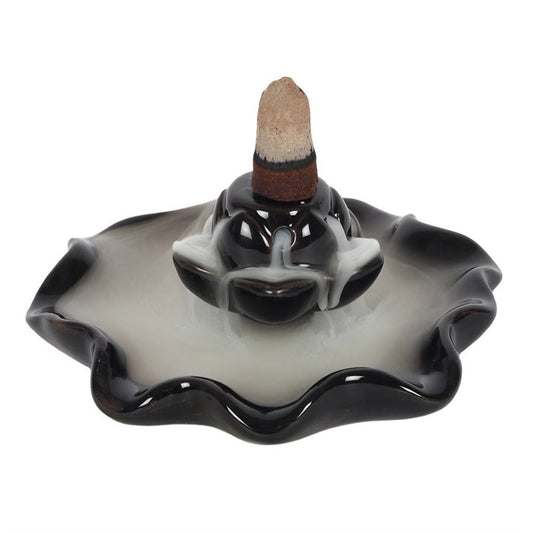 Lotus Pool Backflow Incense Burner – Waterfall Smoke Ritual Vessel