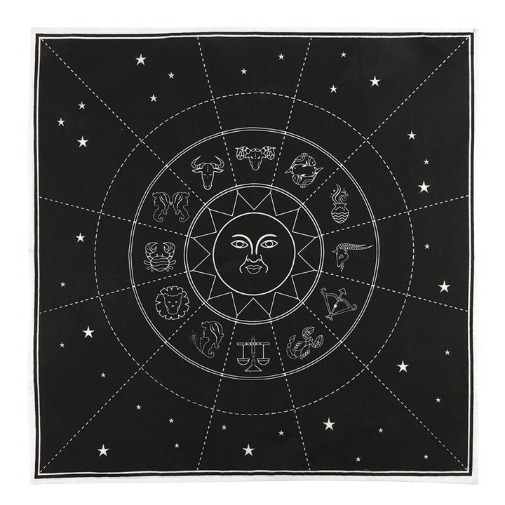 Zodiac Chart Altar Cloth – Cotton, 70 × 70cm