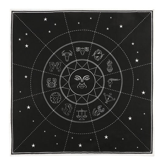 Zodiac Chart Altar Cloth – Cotton, 70 × 70cm