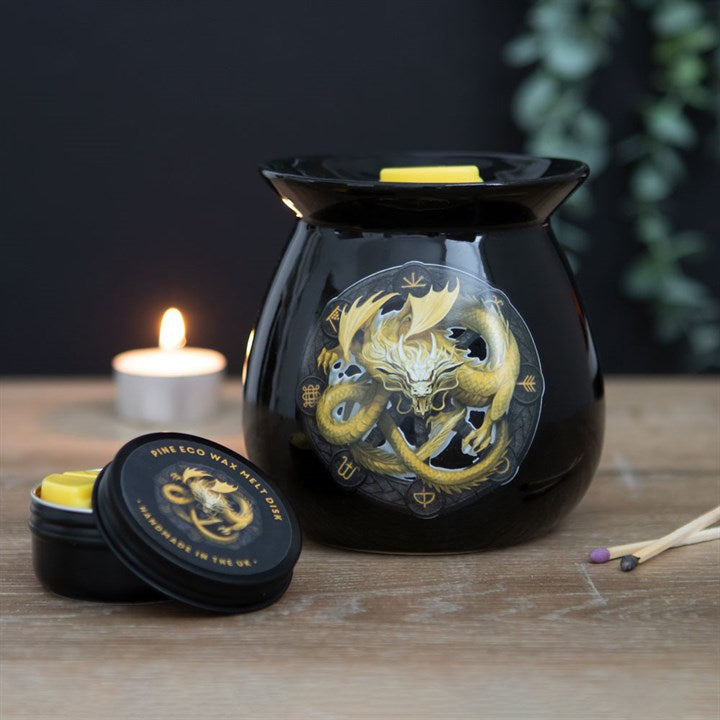 Anne Stokes Imbolc Dragon Oil Burner & Pine Wax Melt Gift Set – Dragons of the Sabbat