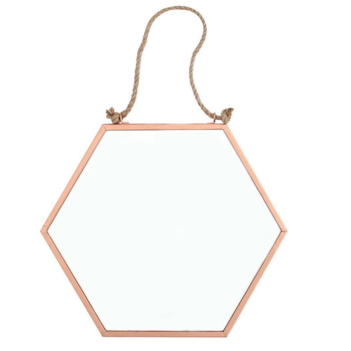 Hexagon Geometric Hanging Mirror – Modern Mystical Home & Altar Décor