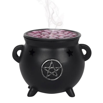 Pentagram Cauldron Incense Cone Burner – Witch’s Altar Smoke Vessel