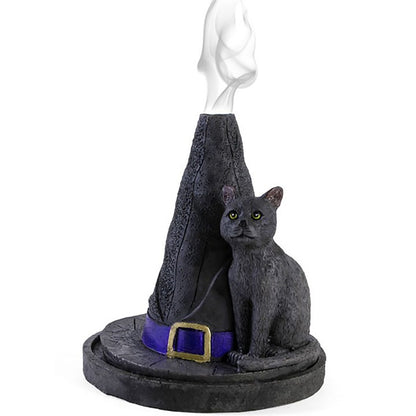 Lisa Parker Witch Hat & Cat Incense Cone Burner – Mystical Smoke Effect