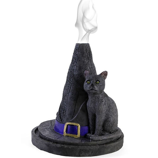 Lisa Parker Witch Hat & Cat Incense Cone Burner – Mystical Smoke Effect