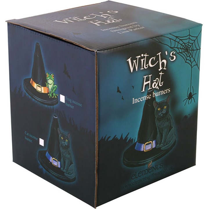 Lisa Parker Witch Hat & Cat Incense Cone Burner – Mystical Smoke Effect