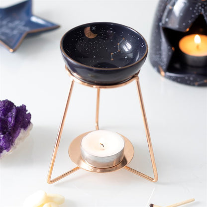 Constellation Oil Burner – Modern Gold Wax & Fragrance Diffuser for Celestial Décor