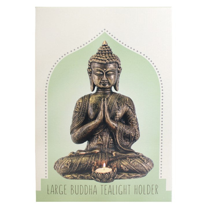 Gold Effect Thai Buddha Tealight Holder – For Peace, Mindfulness & Spiritual Calm