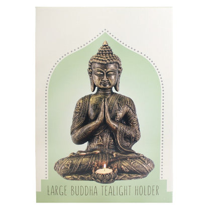 Gold Effect Thai Buddha Tealight Holder – For Peace, Mindfulness & Spiritual Calm