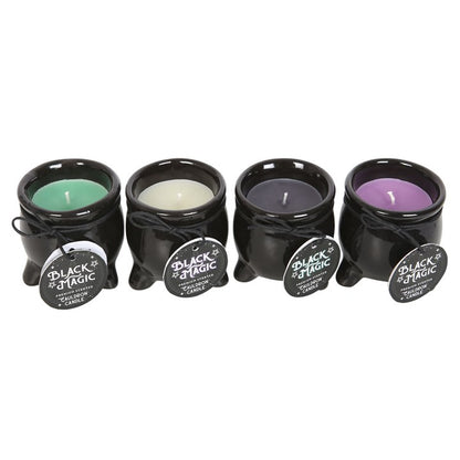 Set of 12 Cauldron Candles – Scented Halloween Candle Display for Luck, Protection & Prosperity