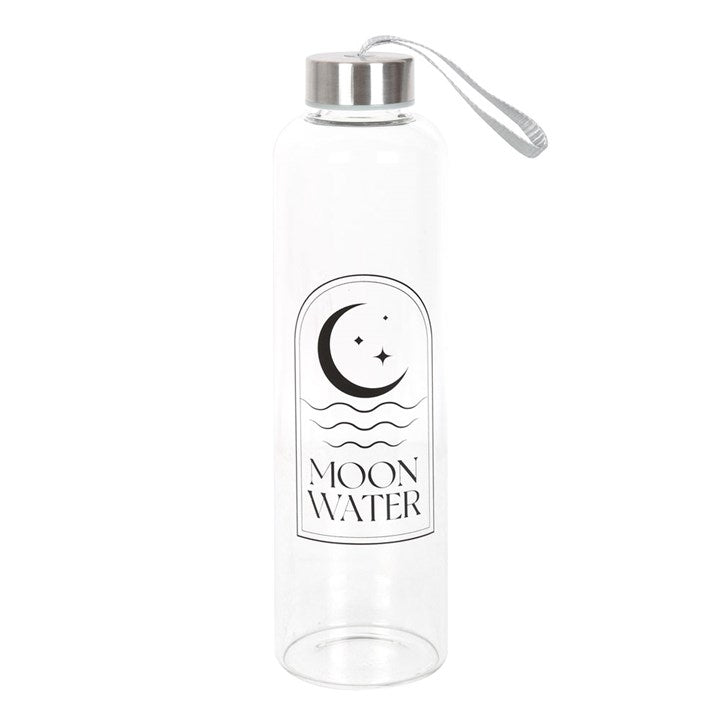 Moon Water Glass Bottle – 550ml Ritual Hydration Bottle for Lunar Charging & Intention Setting
