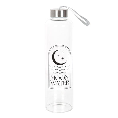 Moon Water Glass Bottle – 550ml Ritual Hydration Bottle for Lunar Charging & Intention Setting