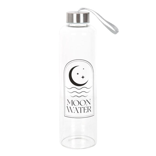 Moon Water Glass Bottle – 550ml Ritual Hydration Bottle for Lunar Charging & Intention Setting