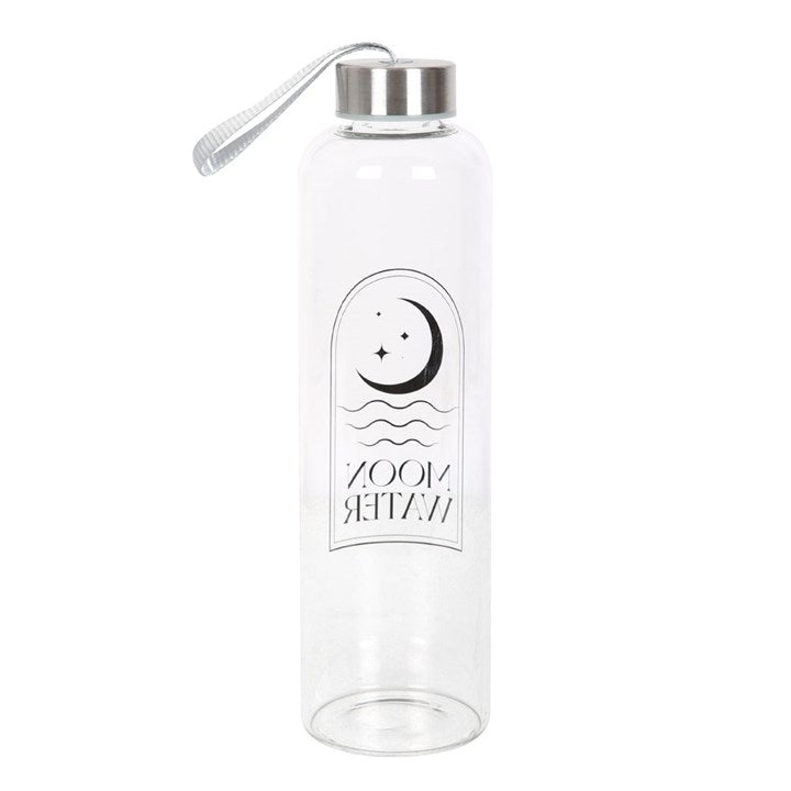 Moon Water Glass Bottle – 550ml Ritual Hydration Bottle for Lunar Charging & Intention Setting
