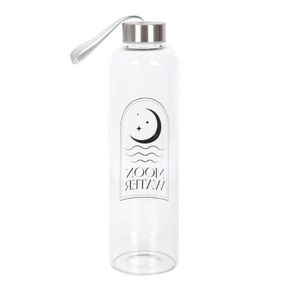 Moon Water Glass Bottle – 550ml Ritual Hydration Bottle for Lunar Charging & Intention Setting
