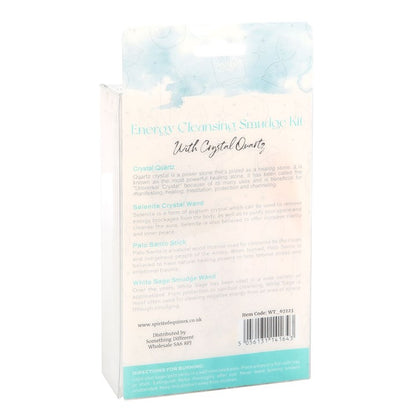 White Sage, Palo Santo & Clear Quartz Smudge Kit – For Cleansing, Protection & Inner Healing