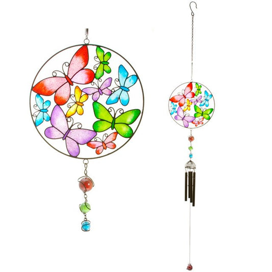 Circle Butterfly Windchime – Handcrafted Symbol of Transformation, Renewal & Joy | Ethical Décor