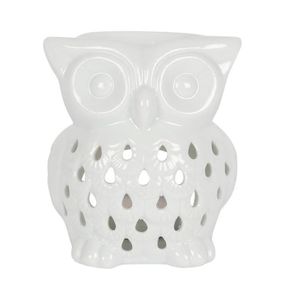 White Owl Oil Burner – Ceramic Aroma & Wax Melt Burner for Wisdom & Intuition