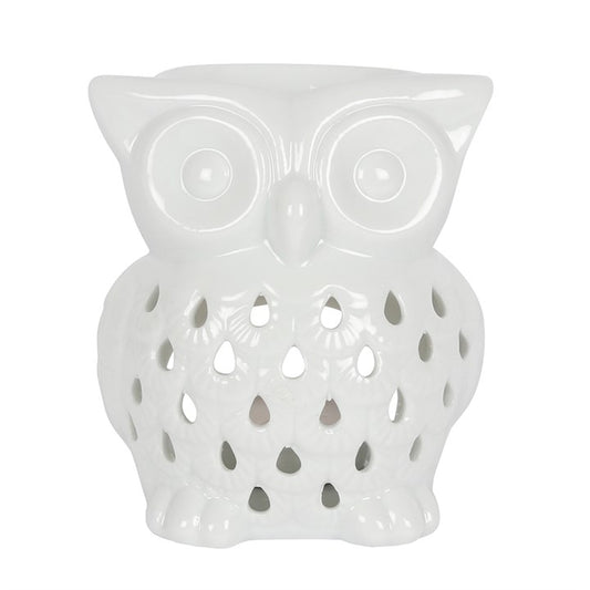 White Owl Oil Burner – Ceramic Aroma & Wax Melt Burner for Wisdom & Intuition
