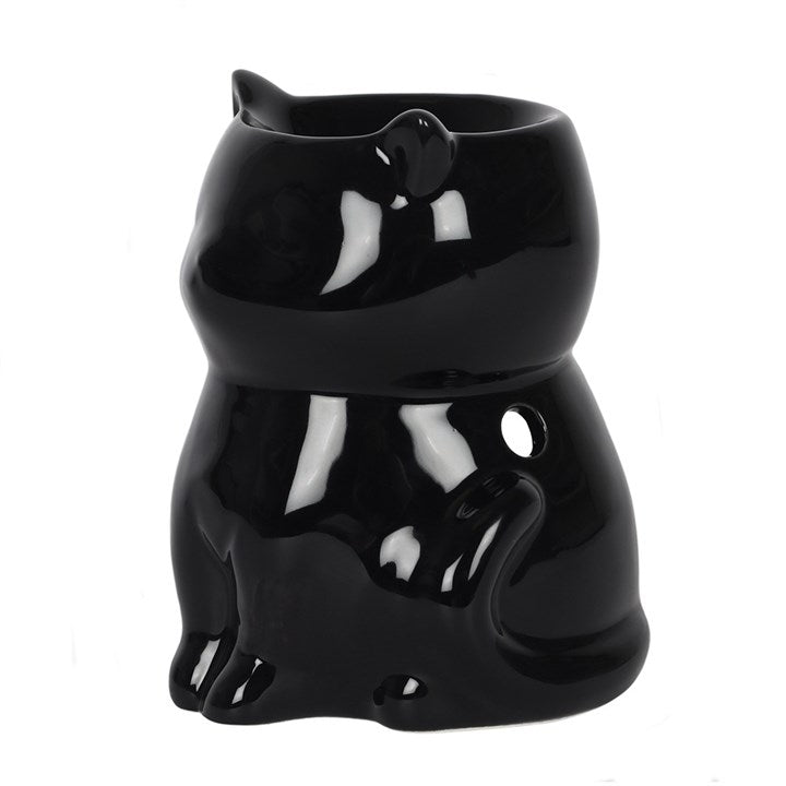Black Cat Oil Burner – Ceramic Aroma & Wax Melt Burner for Mystical Home Décor