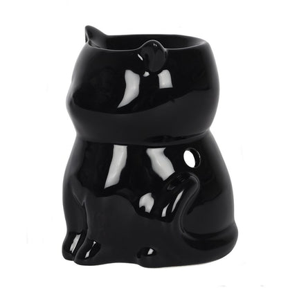 Black Cat Oil Burner – Ceramic Aroma & Wax Melt Burner for Mystical Home Décor