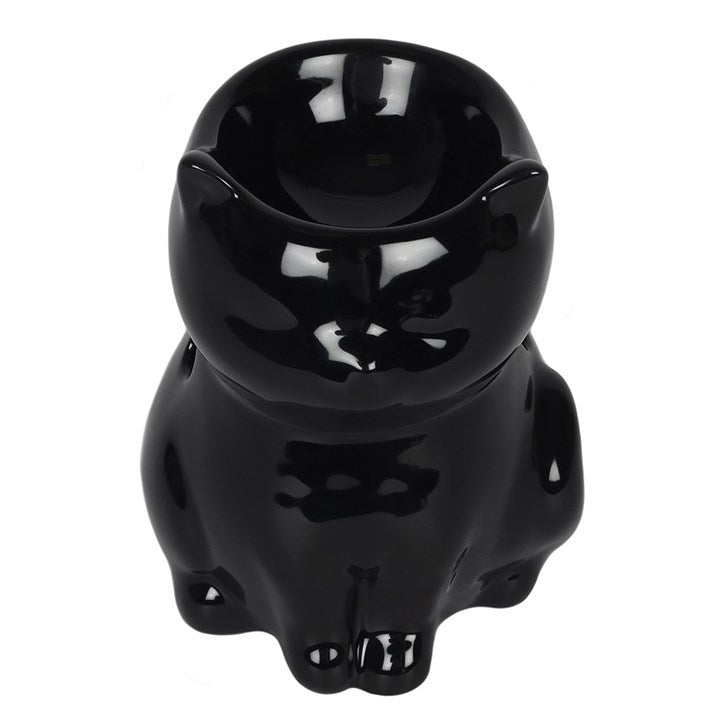 Black Cat Oil Burner – Ceramic Aroma & Wax Melt Burner for Mystical Home Décor