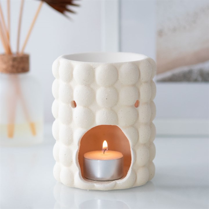 Bubble Oil Burner – Speckled Dolomite Aroma & Wax Melt Warmer for Modern Homes