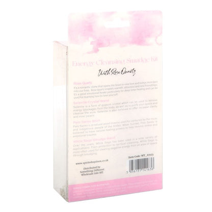 White Sage, Palo Santo & Rose Quartz Smudge Kit – For Cleansing, Love & Spiritual Harmony
