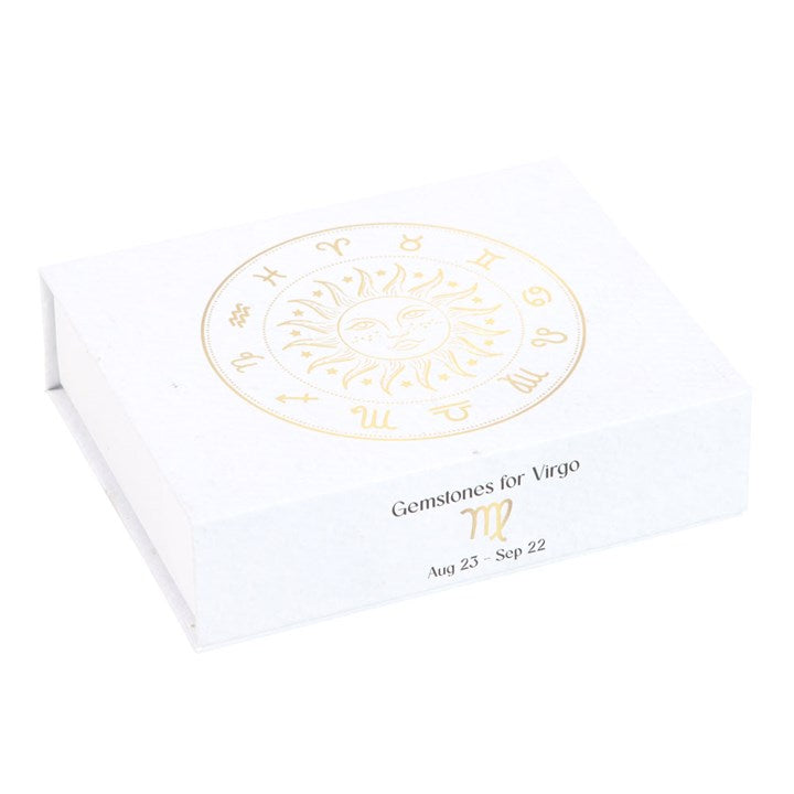 Virgo Zodiac Crystal Tumblestone Gift Set – Balance, Clarity & Protection