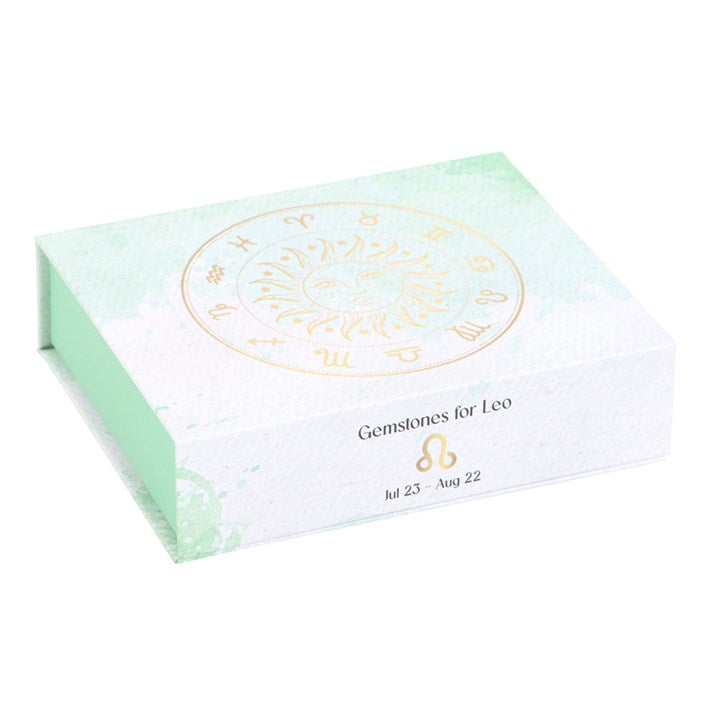 Leo Zodiac Crystal Set – 5 Healing Tumble stones for Courage, Success & Transformation