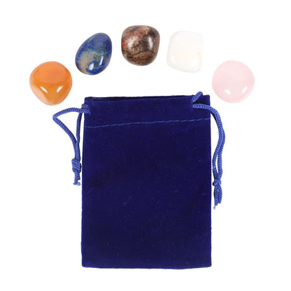 Taurus Crystal Set – 5 Healing Tumblestones for Balance, Love & Inner Strength
