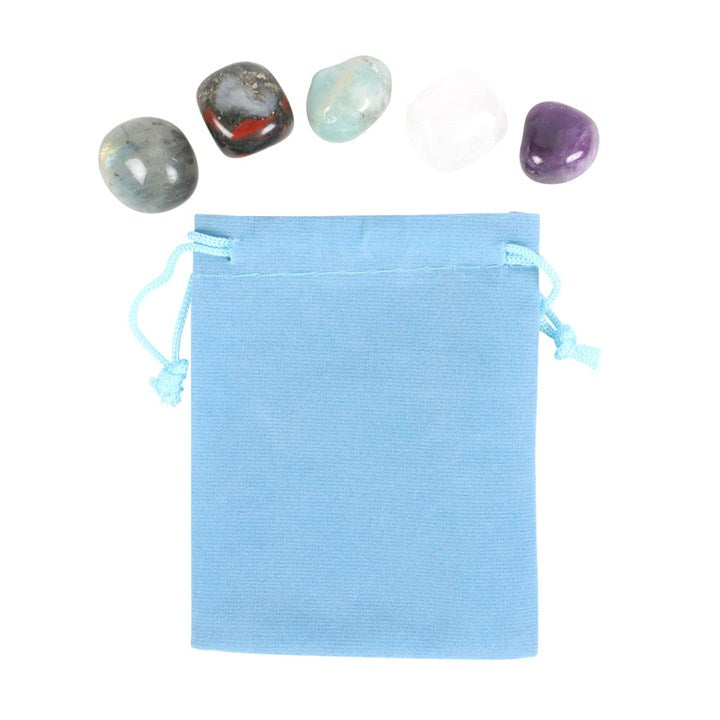 Pisces Crystal Healing Set – Intuition, Creativity & Emotional Balance (Set of 5 Tumble stones)